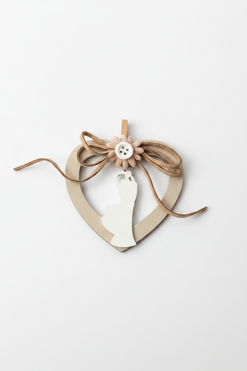 Cuore Legno Sposi - senza confezione