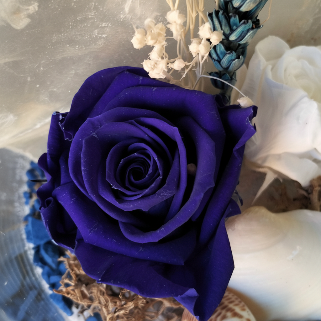 Dettaglio ritagliato - rosa blu