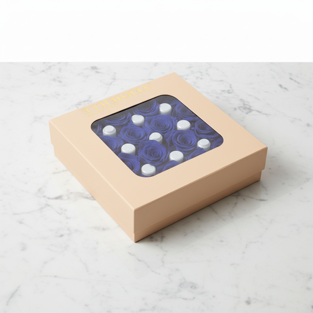 Scatola 16 Rose Stabilizzate Blu