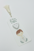 Segnaposto Prima Comunione Bambino con Cuore in Gesso
