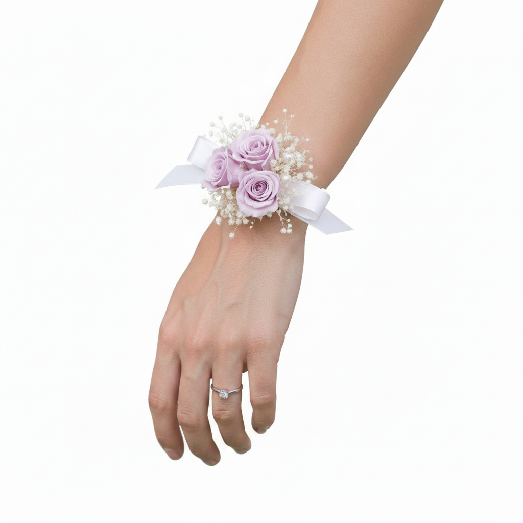 Bracciale Mini Rose Stabilizzate – Lilla