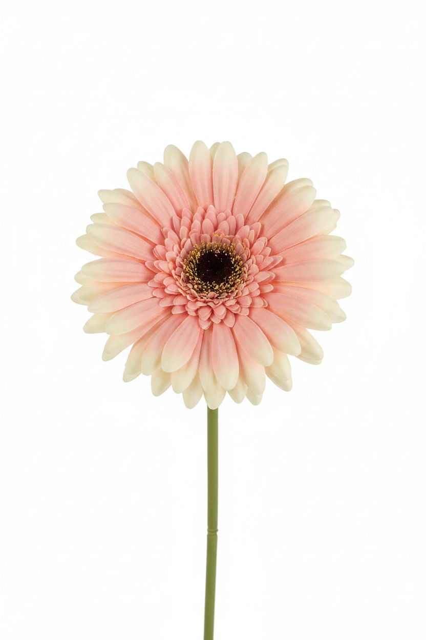 Gerbera Artificiale Rosa Cipria in Stoffa