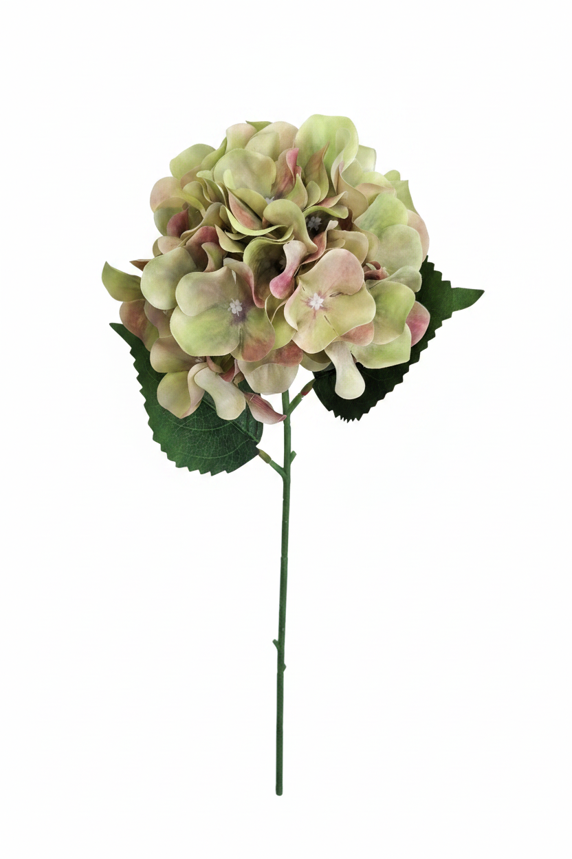 Ortensia Artificiale Verde Vintage