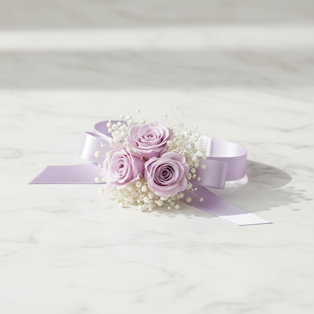 Bracciale Mini Rose Stabilizzate – Lilla