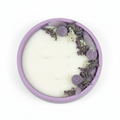 Candela con fiori secchi – Lilla (Small)
