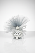 Nozze d'Argento – Portachiavi con Sacchetto, Confetti ed Etichetta