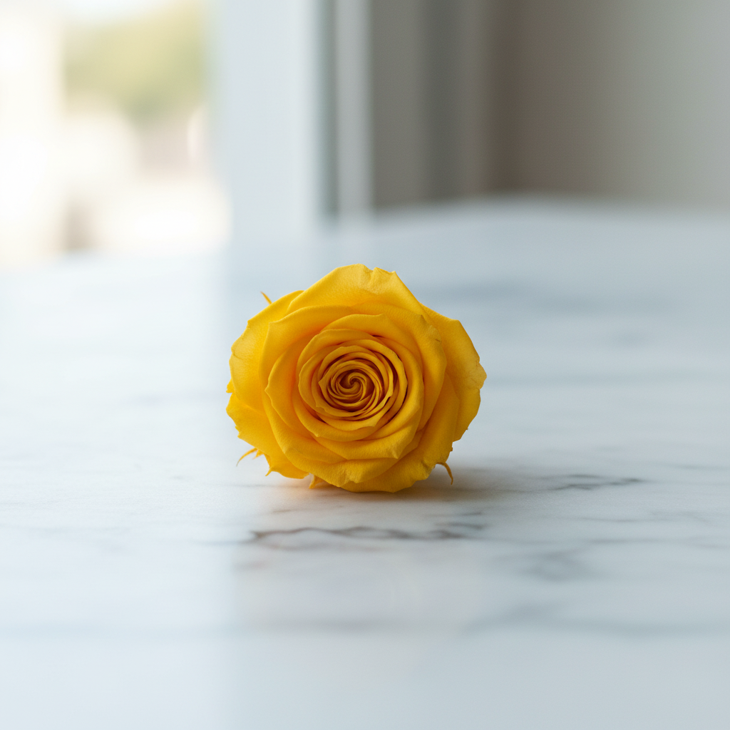 Scatola 16 Rose Stabilizzate Giallo caldo