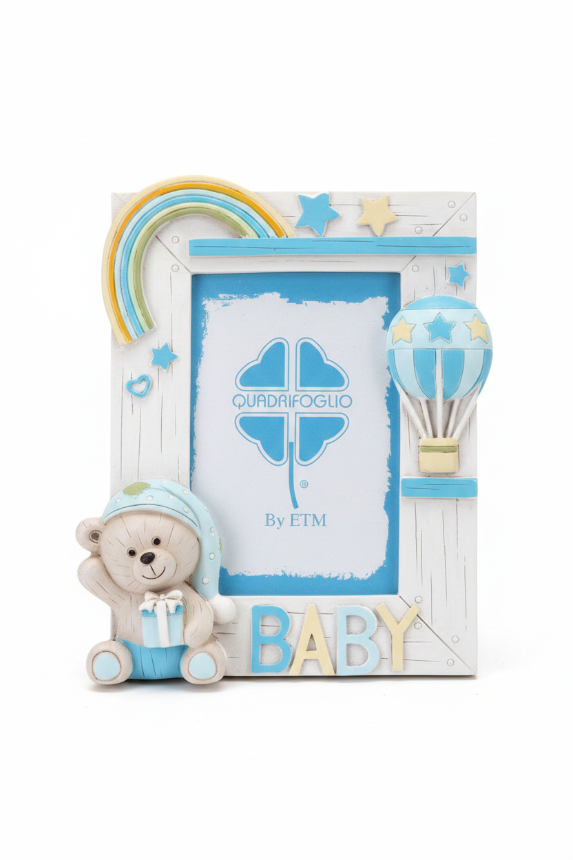 Cornice Portafoto Baby Celeste
