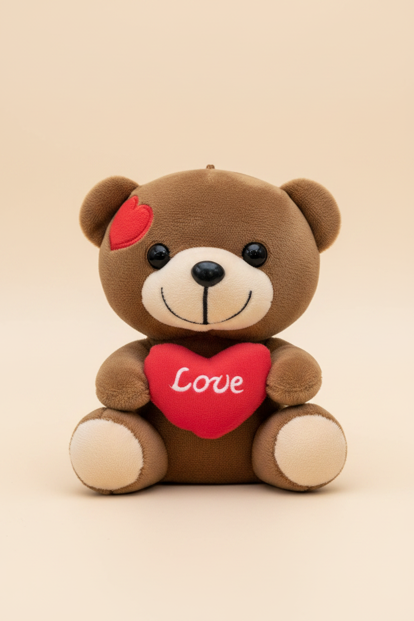Orsetto Peluche Marrone con Cuore Love