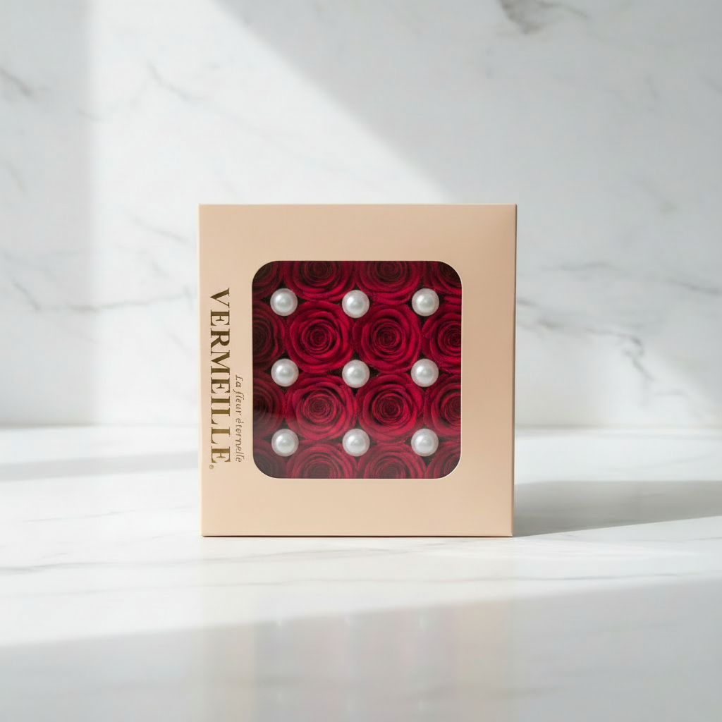 Scatola 16 Rose Stabilizzate Rosse - Stile uniforme