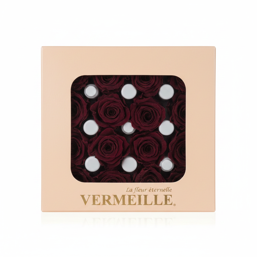 Scatola Rose Bordeaux - Foto migliorata